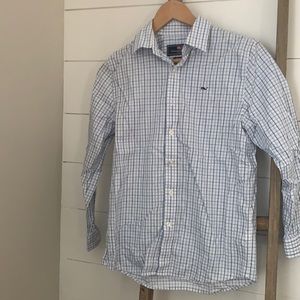 Vineyard Vines Boys button-down Whale Shirt - Size M (12-14)